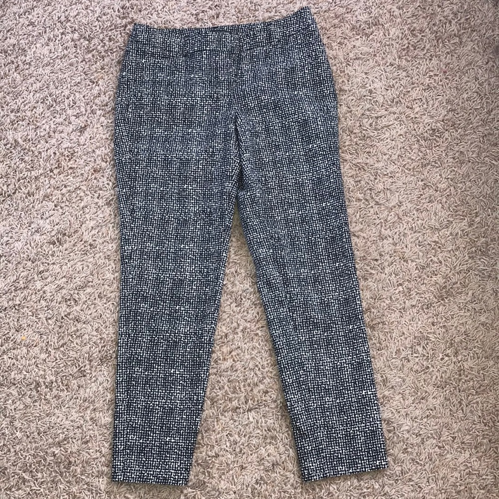 Black and white pattern dress pants